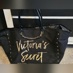 Victoria's Secret "Love Victoria" 2018 Black and Gold  Tote Bag
